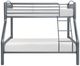 Homelegance® Beckett Gray Youth Twin Over Full Bunk Bed-2