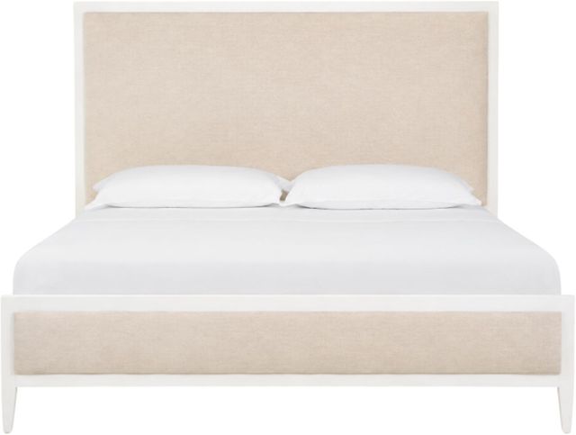 Bassett® Furniture Willow Timeless White Queen Upholstered Panel Bed-1