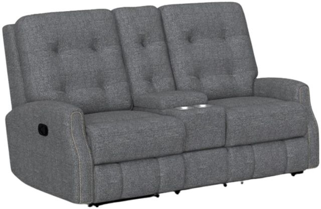 Flexsteel® Customizable Devon Manual Reclining Loveseat with Console-3