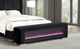 Furniture of America® Elnath Black Bench with Visual Crystal Fireplace-1