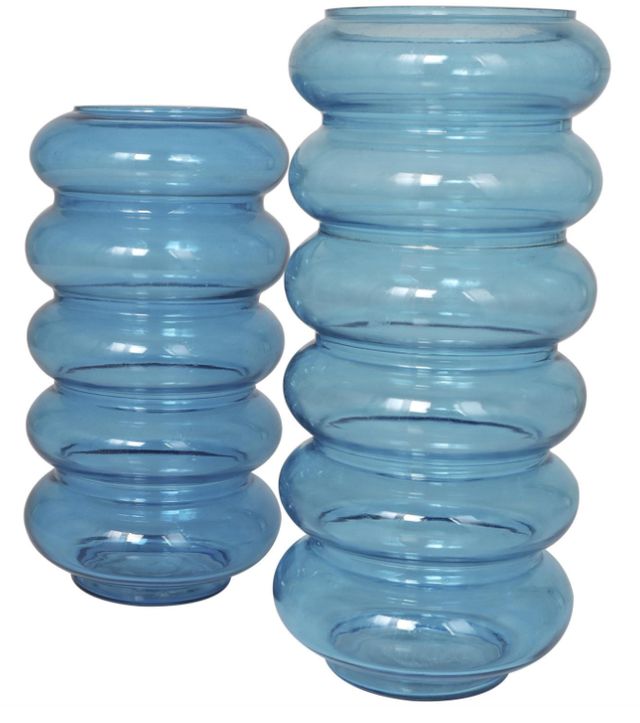 Deco Marche 2-Piece Blue Bubble Decorative Vase Set-1