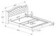 Monarch Specialties Inc. Dark Grey Linen with Chrome Trim Queen Bed-3