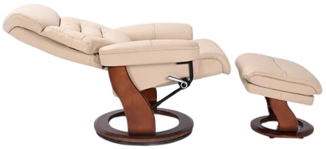 BenchMaster Euro Line Happy Taupe Chair and Ottoman Set-2