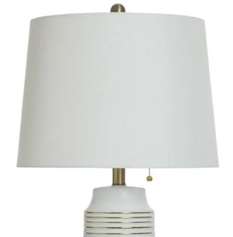 StyleCraft Gold/White Table Lamp-1
