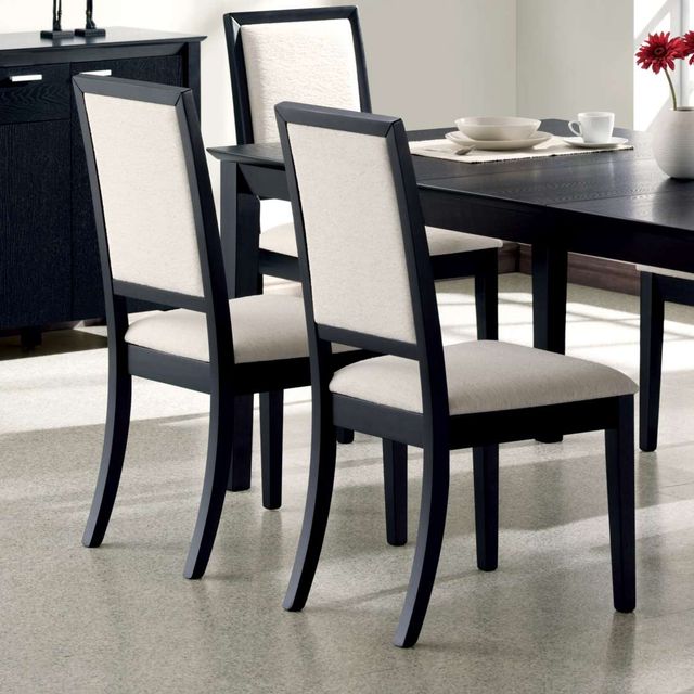 Coaster® Louise 7-Piece Black/Cream Dining Set-4