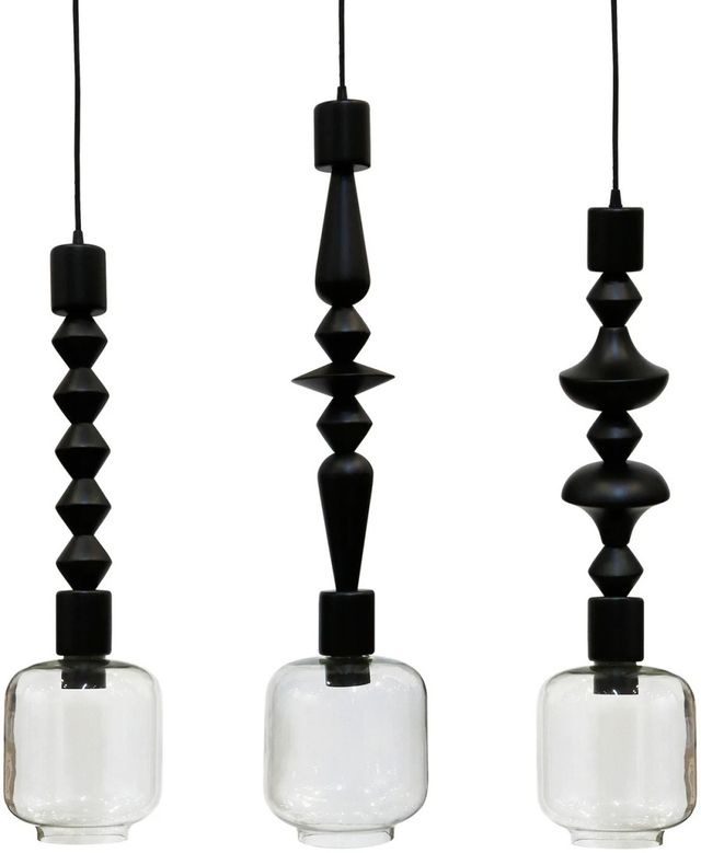 Harp & Finial® Fairfax Matte Black Chandelier -0