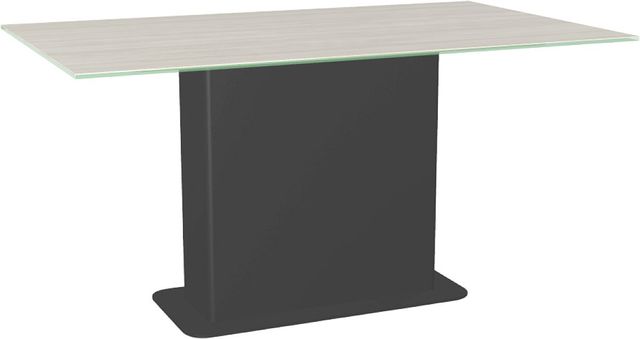 Amisco Customizable Lucarelli 60" Rectangular Dining Table with 0.5" Italian Porcelain on Glass Top-0