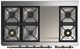 Ilve® Majestic III 48" Stainless Steel Pro Style Dual Fuel Natural Gas Range with Griddle and Burnished Trim-3