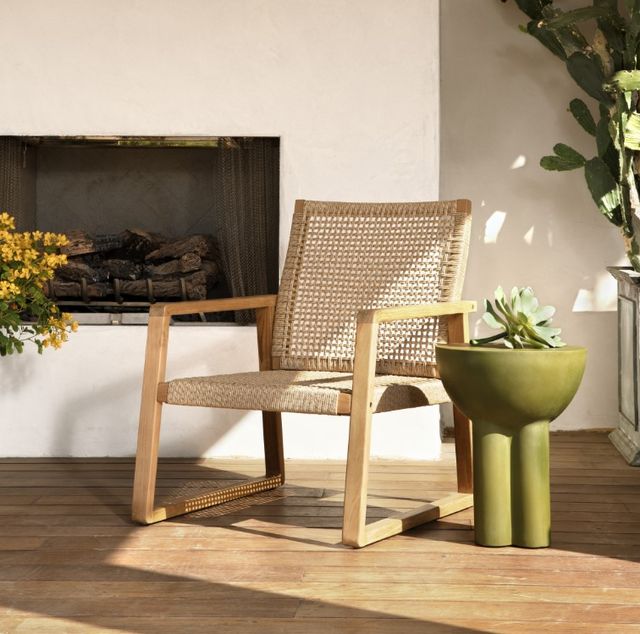 Dovetail Furniture Fay Natural Teak Outdoor Occasional Chair -1