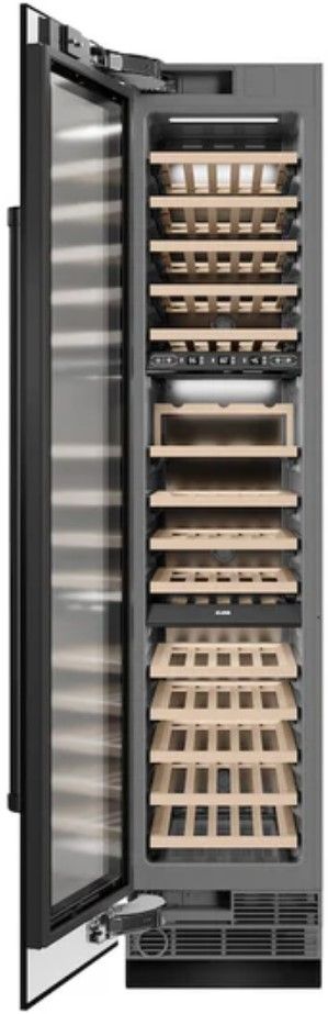 ZLINE 18" 9 Cu. Ft. Black Stainless Steel Triple Zone Column Wine Cooler-3