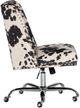 Linon Draper Black Cow Print Office Chair-4