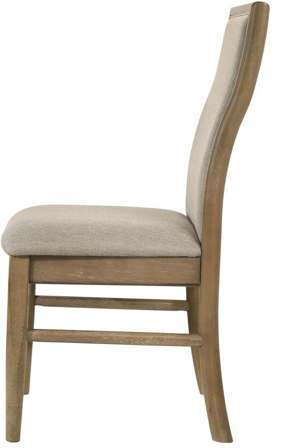 Coaster® Adina Barley/Distressed Light Brown Upholstered Dining Side Chair-3