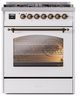 Ilve® Nostalgie II Series 30" White Pro Style Dual Fuel Range-4