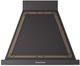 Ilve® Nostalgie II Noblesse 30" Glossy Black Wall Mounted Range Hood with Burnished Trim-0