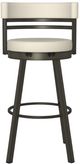 Amisco Ronny Harley/Parchment Swivel Bar Stool-1