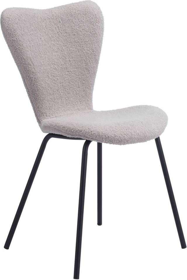 Zuo® Modern Thibideaux Light Gray Dining Chair-0
