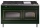 Ilve® Nostalgie II Noblesse 60'' Emerald Green Pro Style Dual Fuel Range with Burnished Trim-0