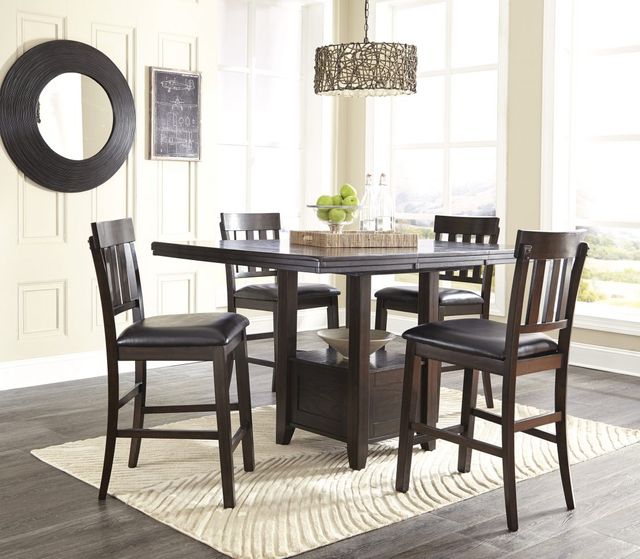 Signature Design by Ashley® Haddigan Dark Brown Upholstered Bar Stool-3