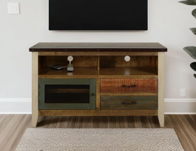 International Furniture Direct Antique Brown 52" TV Stand-1