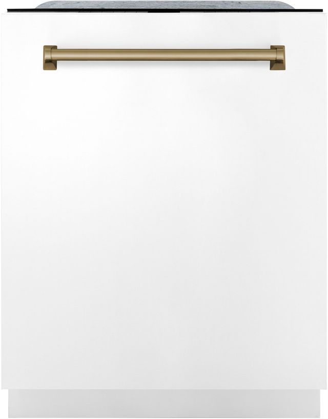 ZLINE Autograph Edition 24" White Matte Built In Dishwasher-0