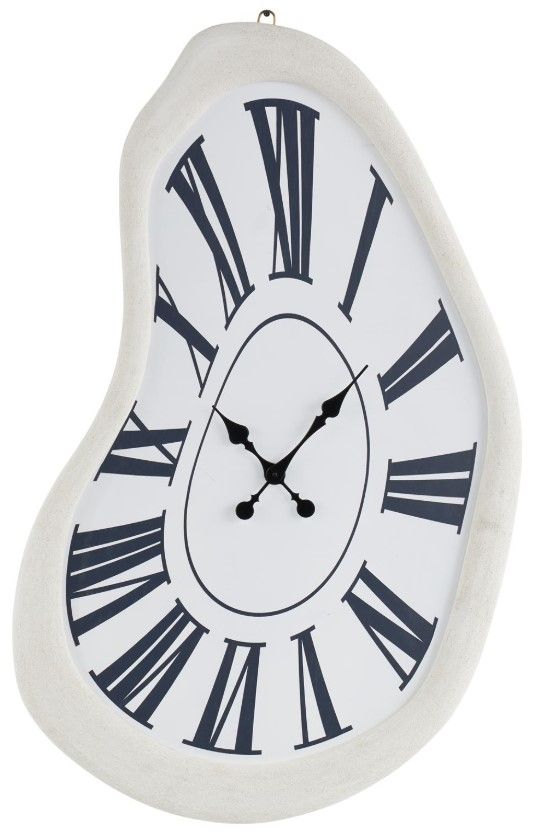 Deco Marche White Wavy Decorative Wall Clock-0