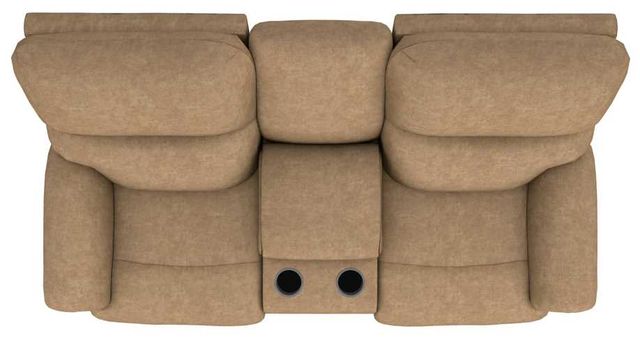 La-Z-Boy® Trouper Camel Power Reclining Loveseat with Console, Headrest, and Lumbar-4