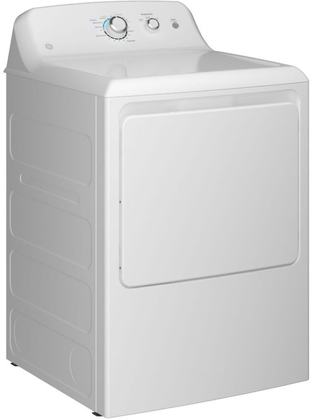 GE® 6.2 Cu. Ft. White Front Load Electric Dryer with Up To 120 ft. Venting and Shallow Depth-2