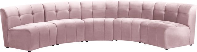 Meridian Furniture Limitless 5-Piece Pink Velvet Modular Sectional-0
