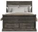 Elements International Park Ridge Charcoal Queen Storage Panel Bed-1