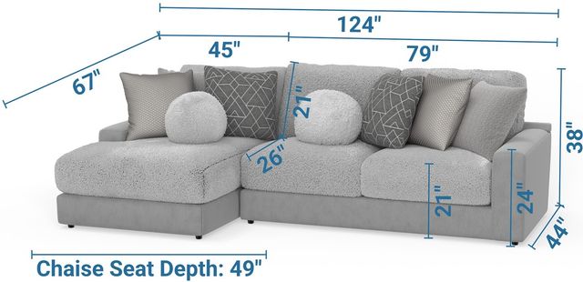 Jackson Furniture Canyon 2-Piece Gray/Platinum/Zinc Left-Arm Facing Sectional-2