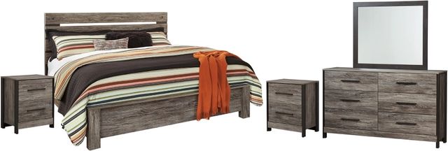 Signature Design by Ashley® Cazenfeld 5-Piece Black/Gray King Panel Bed Set-0