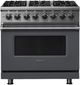 Viking® 5 Series 36" Cast Black Pro Style Dual Fuel Range-0