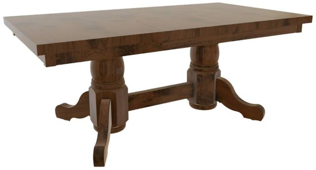 Mavin Customizable Rectangular Plank Extendable Dining Table with 18" Leaf-0