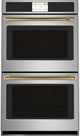 Café™ Brushed Brass Double Wall Oven Handles-1