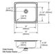 Elkay Celebrity® Brushed Satin 19" 1-Hole Single Bowl Drop-in Bathroom Sink-1