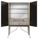 Caracole® Uptown Signature Metropolitan Brushed Gold/Chocolate Truffle Bar Cabinet-3