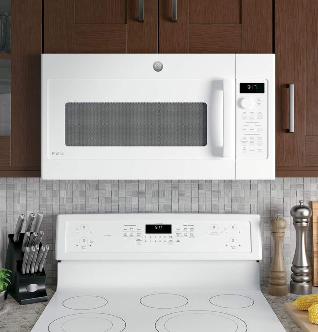 GE Profile™ 1.7 Cu. Ft. White Over The Range Microwave-4