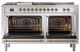 Ilve® Nostalgie II Series 60" Stainless Steel Pro Style Dual Fuel Range-1