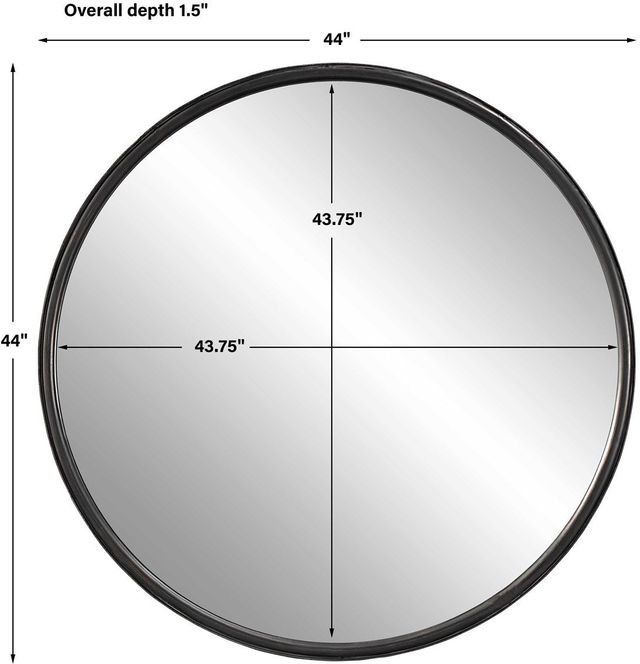 Uttermost® Dawsyn Aged Black Round Mirror-2