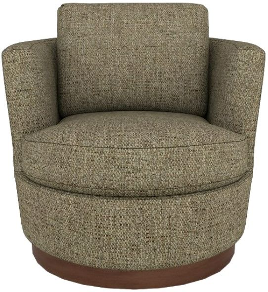 Best® Home Furnishings Customizable Tina Swivel Chair with Dark Walnut Legs-1