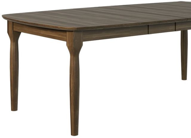 Country View Woodworking Customizable Carlsbad 48" Wormy Maple Top Dining Table with 4-Leaves and Brown Maple Base-1