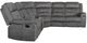 Powell® Keystone 6-Piece Gray Manual Reclining L-Shape Sectional-4