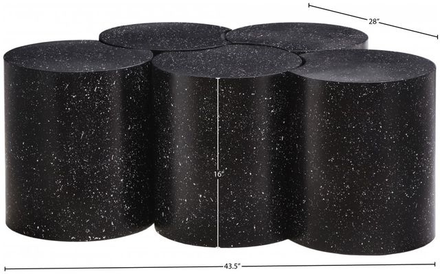 Meridian Furniture Dimple 5-Piece Black 16'' Modular Nesting Coffee Table Set-2