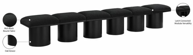 Meridian Furniture Pavilion 6-Piece Black 108" Modular Bench Set-3