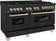 ZLINE Autograph Edition 60" Black Stainless Steel Pro Style Dual Fuel Range-2