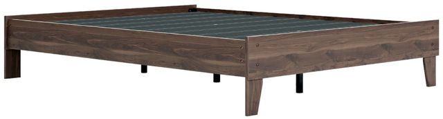 Signature Design by Ashley® Calverson 4-Piece Mocha Queen Platform Bed Set-1
