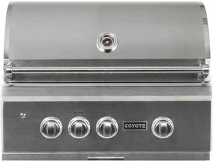 Front view of the Coyote® Outdoor Living S-Series 3-Burner Stainless Steel Built In Natural Gas Grill