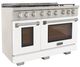 Kucht Professional KFX Series 48" Stainless Steel Pro Style Liquid Propane Gas Range with White Door and True Simmer Burners-1