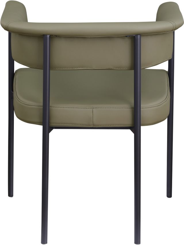 Meridian Furniture Malin Olive Vegan Leather Dining Arm Chair-3