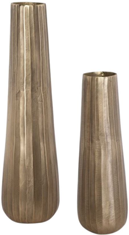 Uttermost® Vertiforge 2-Piece Antique Gold Vase Set-0